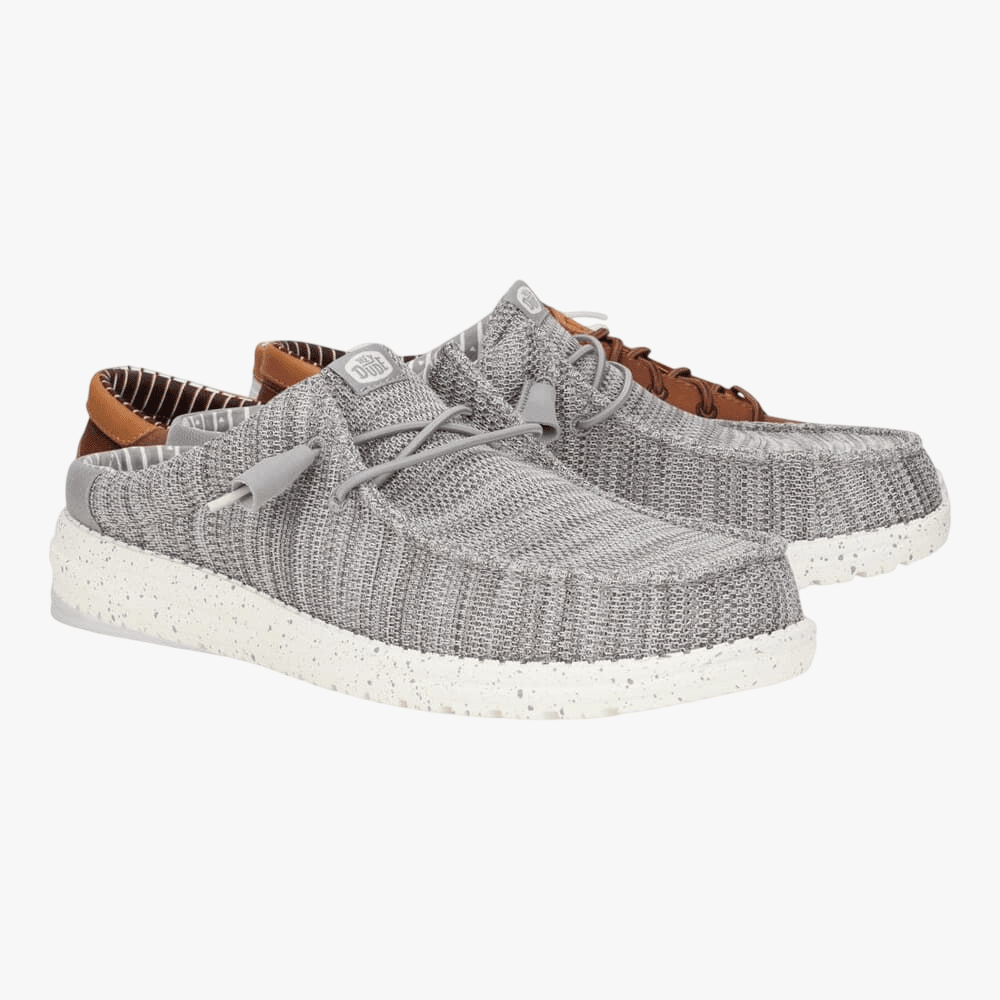 Hey Dude Mens Wally Slip Stretch Sox Mule Granite Grey | Hey Dude