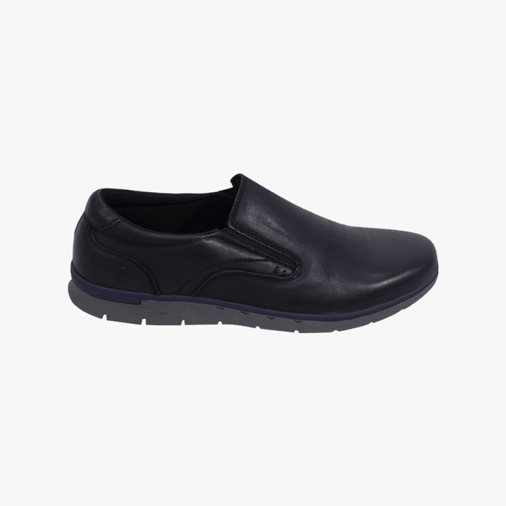 Hush Puppies Mens Phil Slip On Shoe Waxy Nubuck Black – Brands Megastore