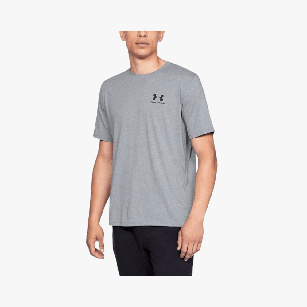 Under Armour Mens Sportstyle Left Chest Short Sleeve Tee Grey | Under Armour