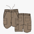 Kakiebos Mens 14Cm Elasticated Shorts Khaki | Kakiebos