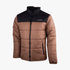 Wildebees Mens Colourblock Puffer Jacket Tan Black | Wildebees