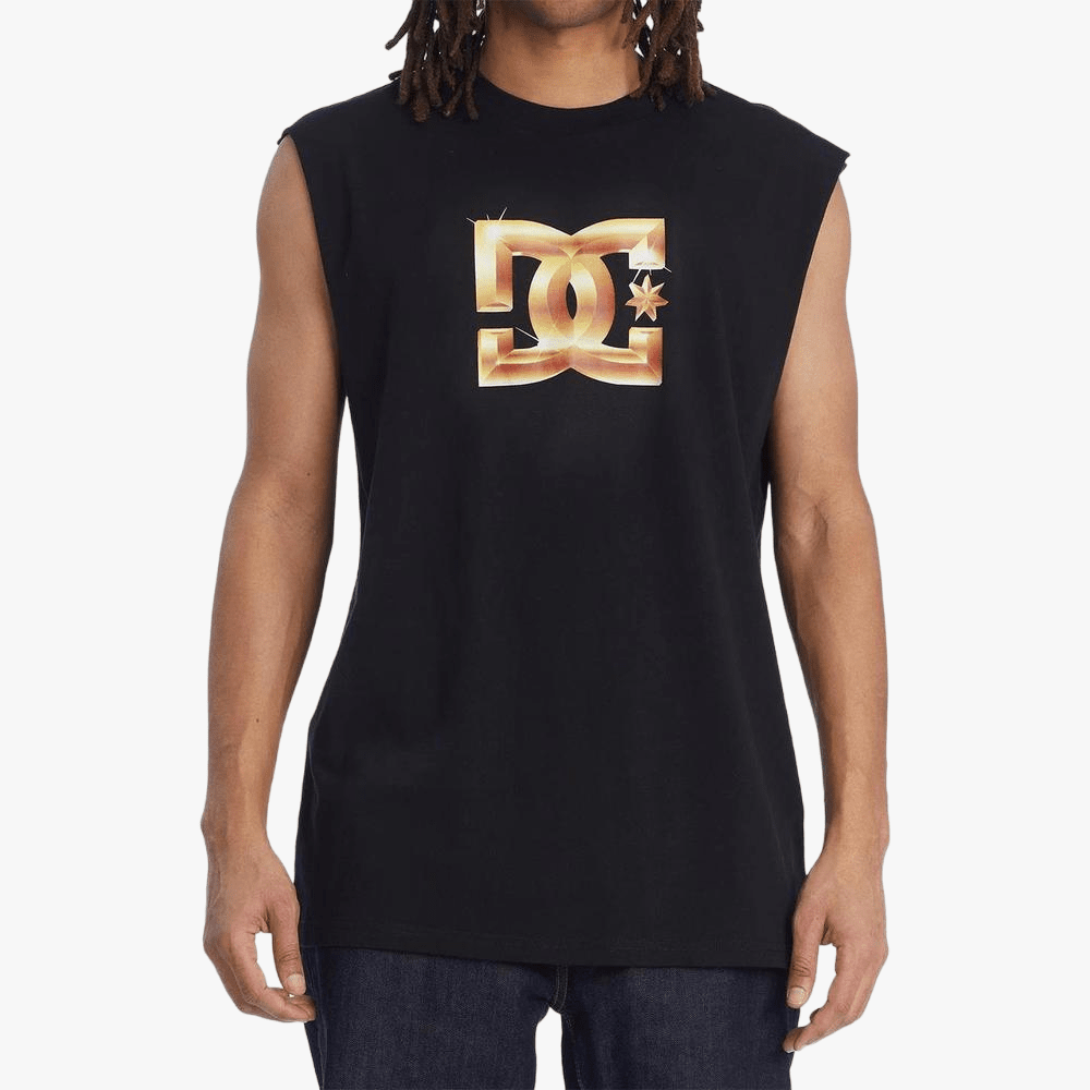 Dc Mens Star Chrome Bevel Muscle Tank Top Black | DC