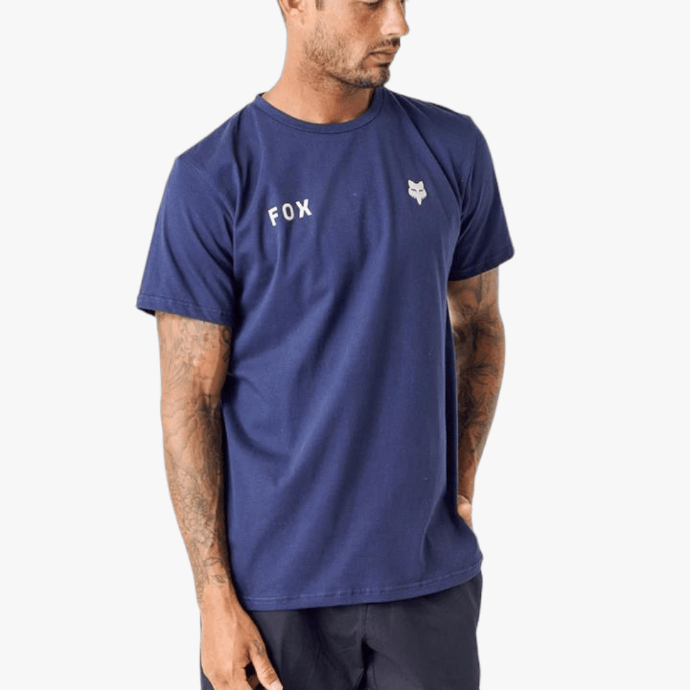 Fox Mens Wordmark Short Sleeve Tee Deep Cobalt | Fox
