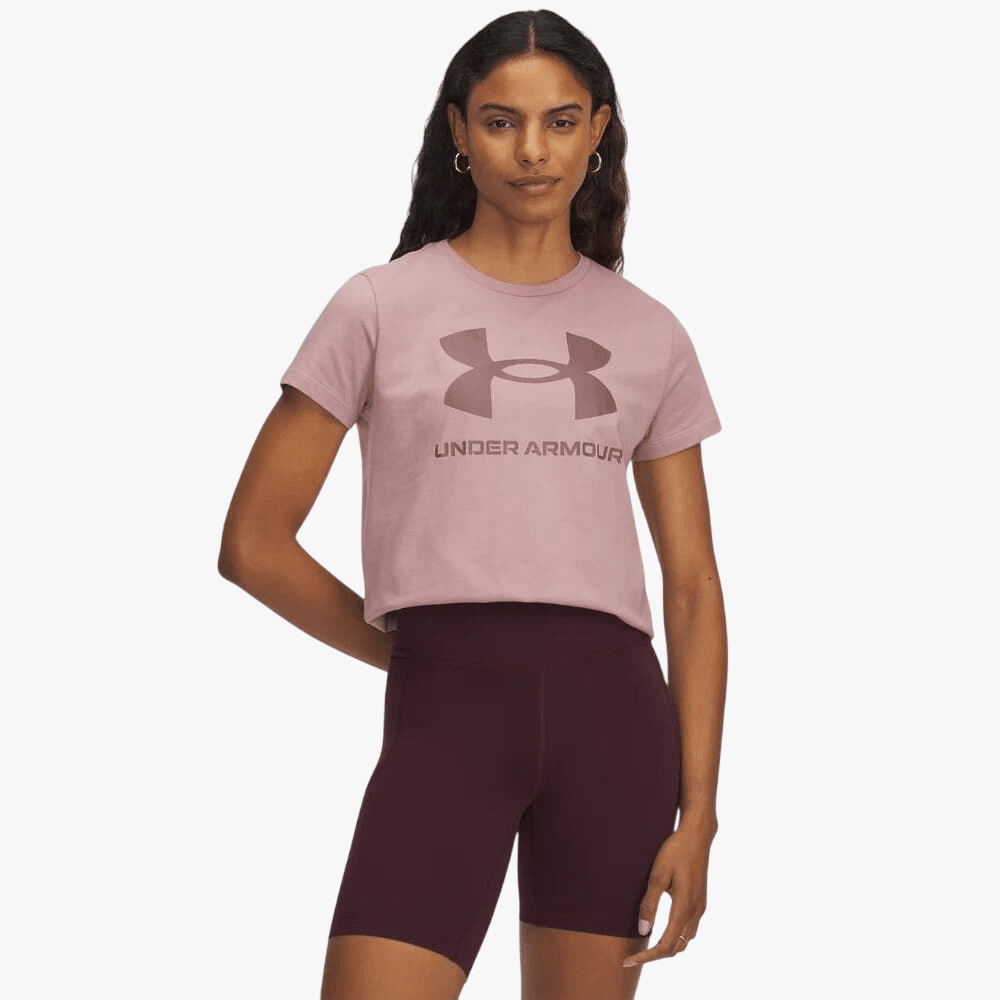 Under Armour Womens Sportstyle Graphic Short Sleeve 673 Pink | Under Armour