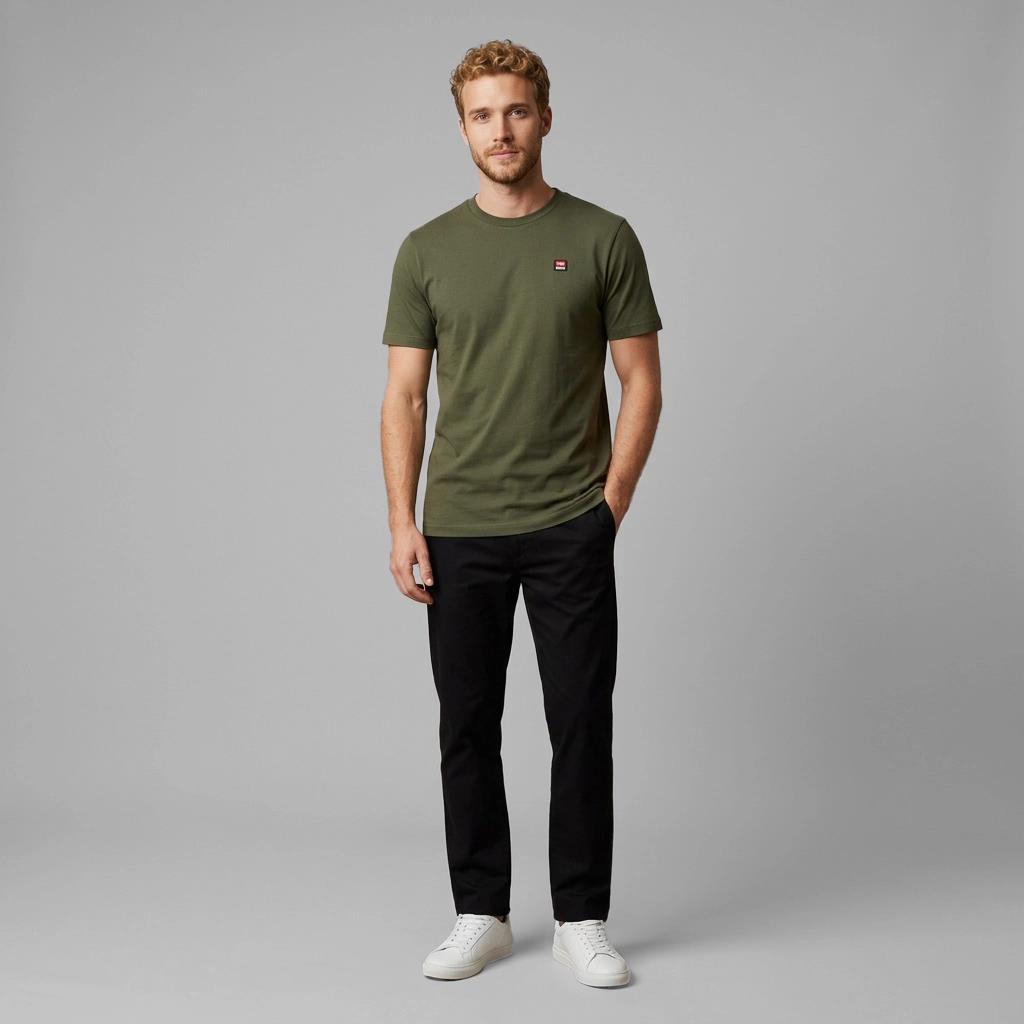 Diesel Mens Badge Logo Tee  Olive