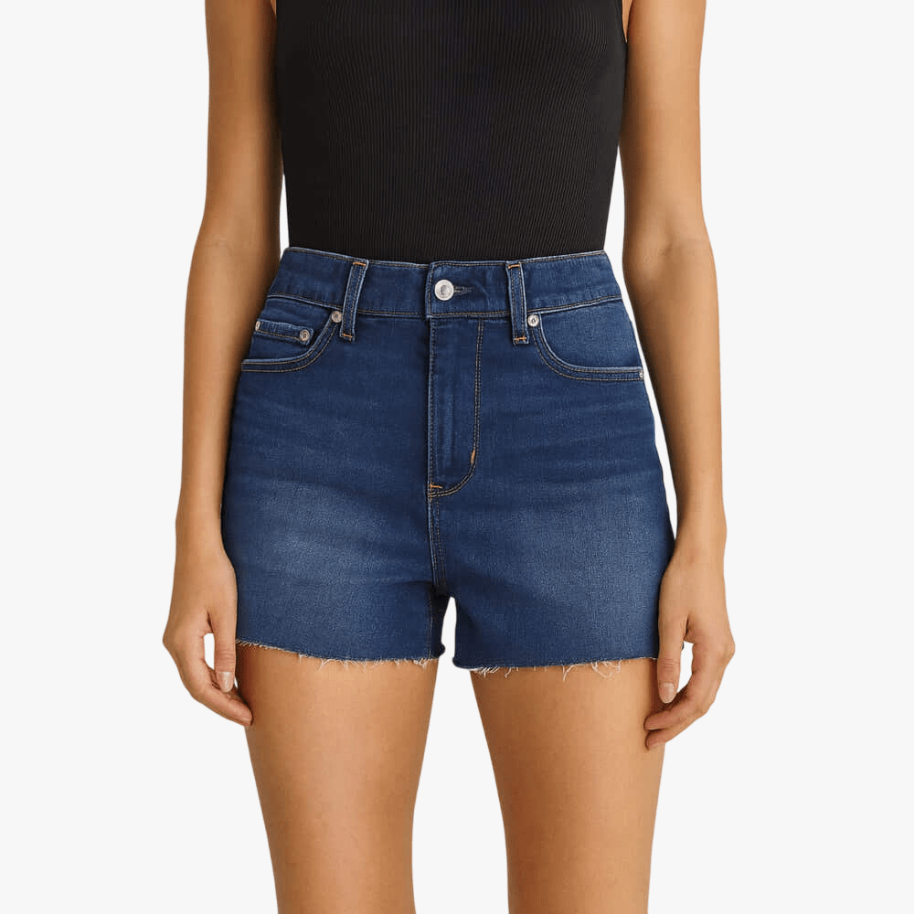 Levis Womens High Rise Za Second Go Shorts Blue | Levis