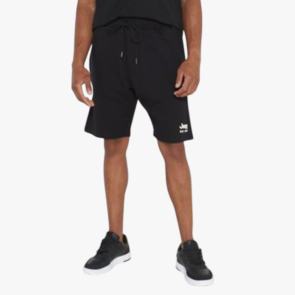 Jeep Mens Elesticated Fleece Short Black Jeep