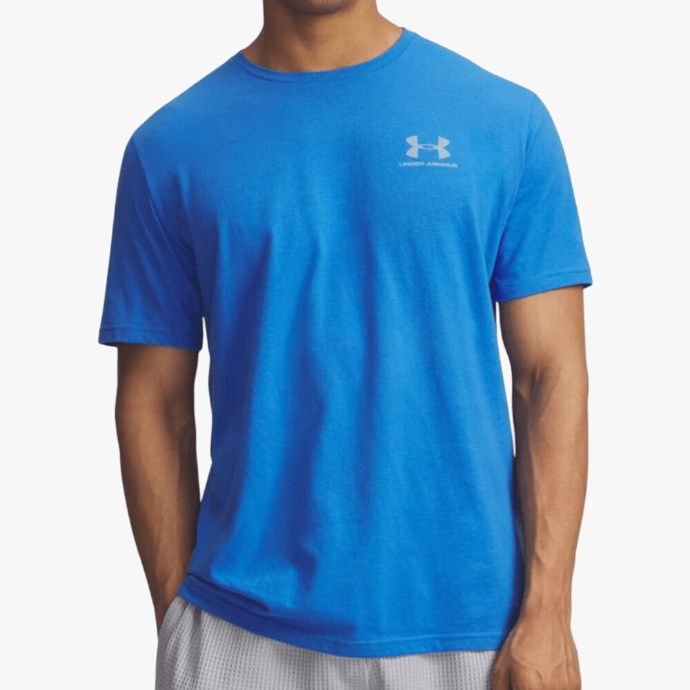 Under Armour Mens Sportstyle Left Chest Short Sleeve Tee 411 Blue | Under Armour