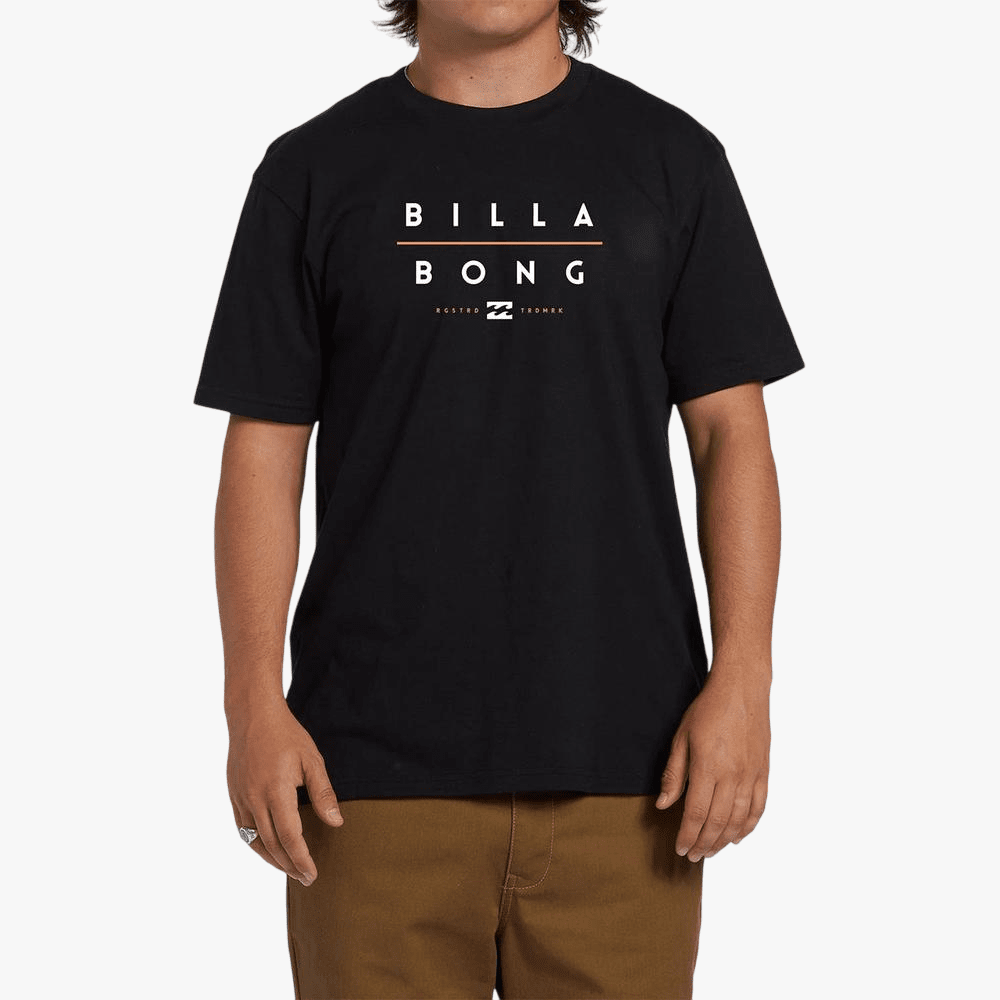 Billabong Mens Unity Stacked Tech Short Sleeve Tee Black | Billabong