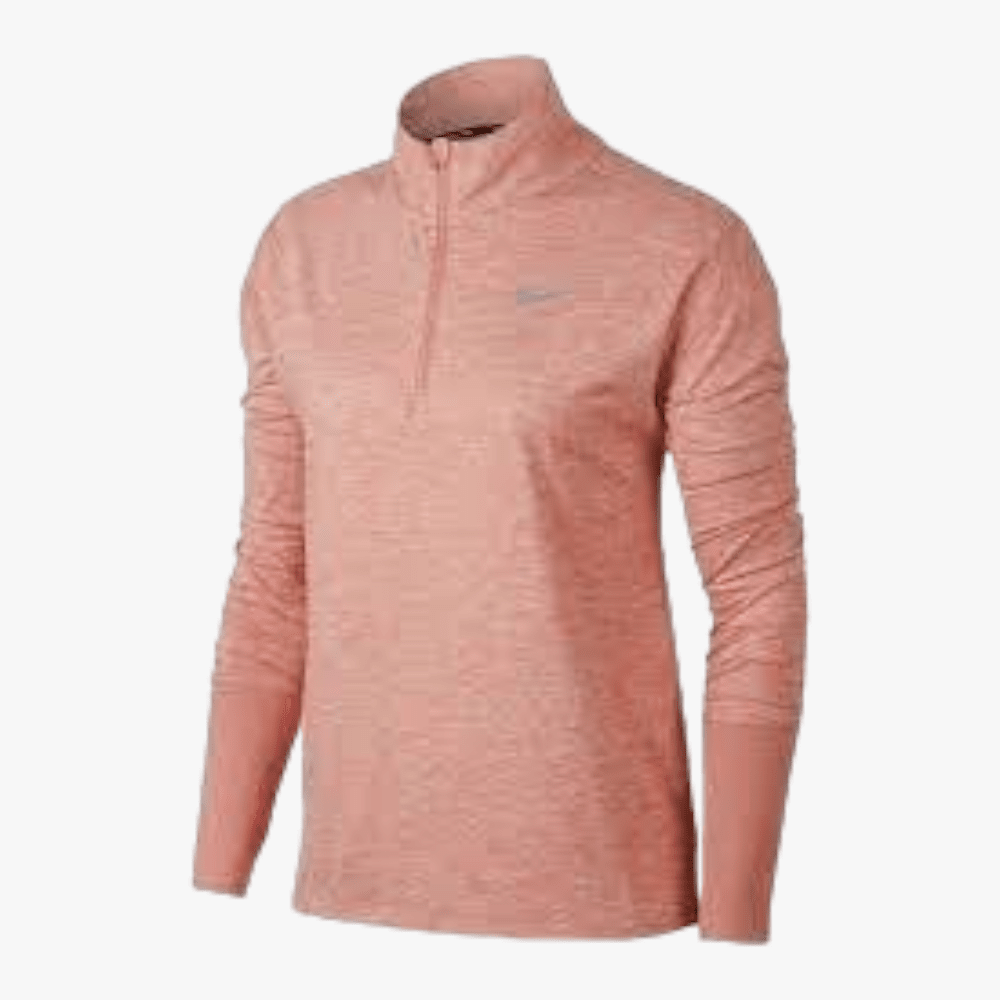 Nike Womens Element Half Zip Long Sleeve Running Top 601 Peach | Nike