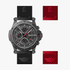 Police Mens Surigao Black Case Watch Black/ Red Rubber Strap | Police