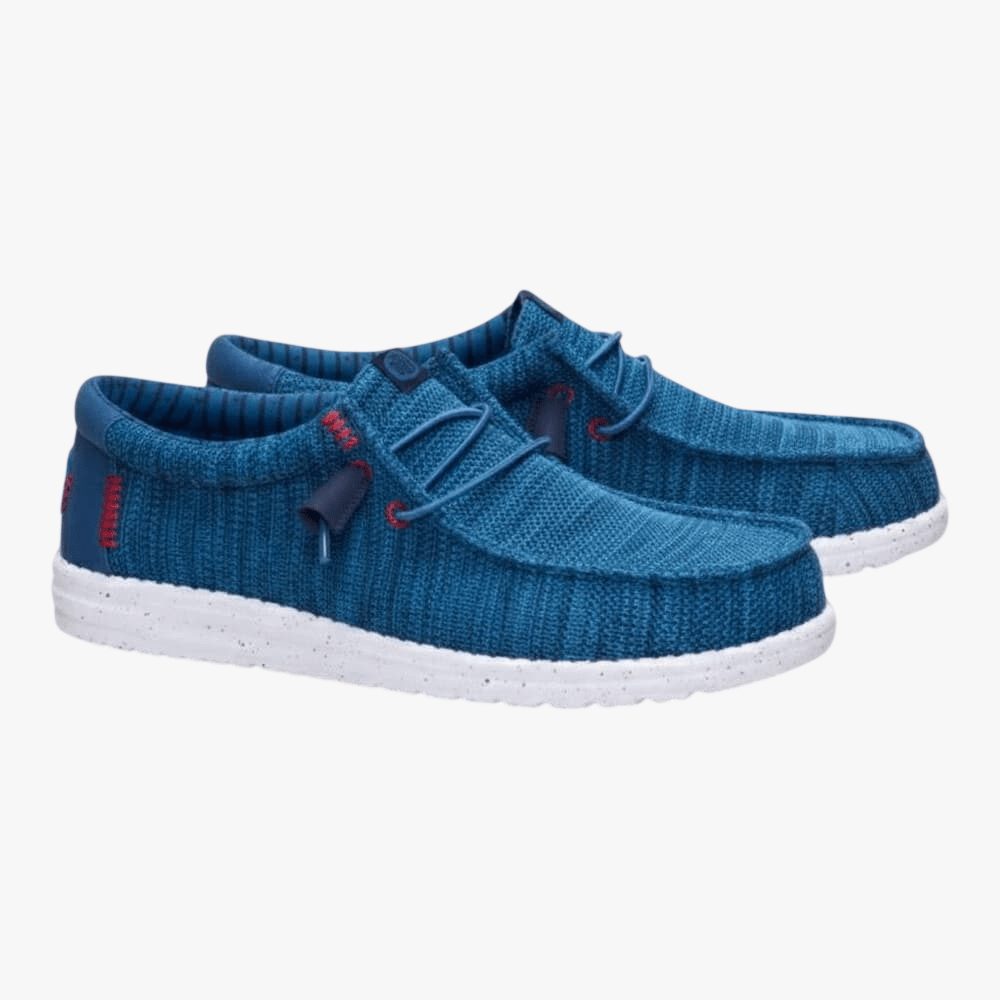 Hey Dude Mens Wally Stretch Sox Ensign Blue | Hey Dude