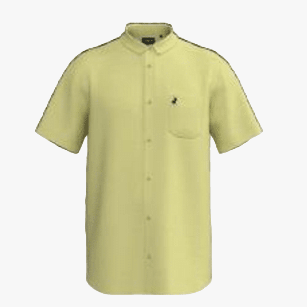 Polo Mens Textured Short Sleeve Shirt Yellow | Polo
