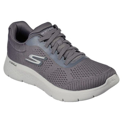 Skecher Mens Go Flex Lace Up Sneaker Gray Charcoal | Skechers