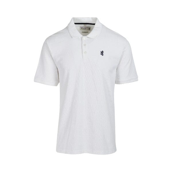 Pringle Mens Core Austyn Pima Pique Short Sleeve Golfer White | Pringle
