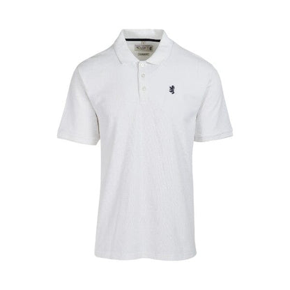 Pringle Mens Core Austyn Pima Pique Short Sleeve Golfer White | Pringle