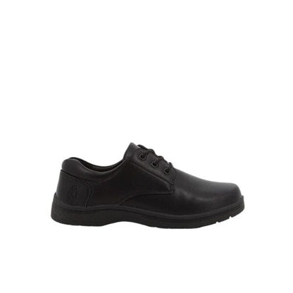 Hush Puppies Youth School Loxie Lace Up Black Action Leather Shoe | Hush Puppies