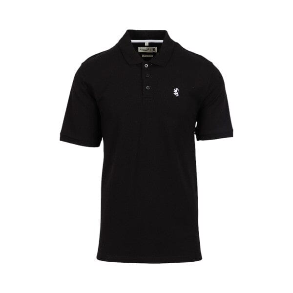 PRINGLE MENS AUSTYN CORE PIMA PIQUE SHORT SLEEVE GOLFER BLACK | Pringle