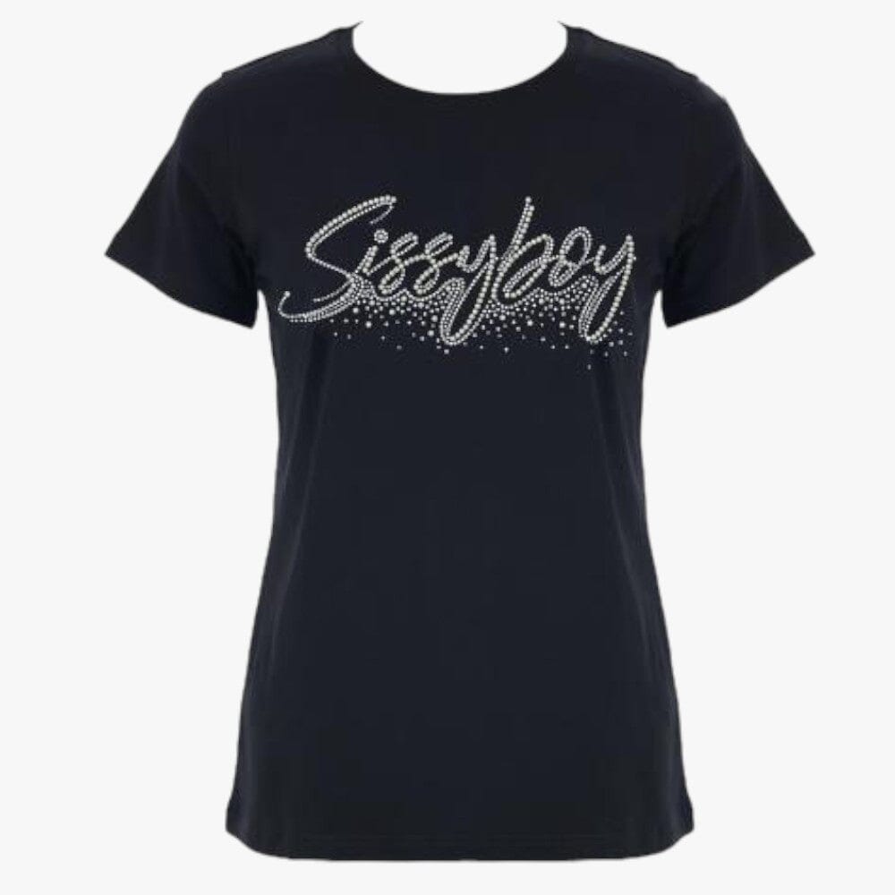 Sissy Boy Regular Fit Mixed Bling Logo Top Black | Sissy Boy