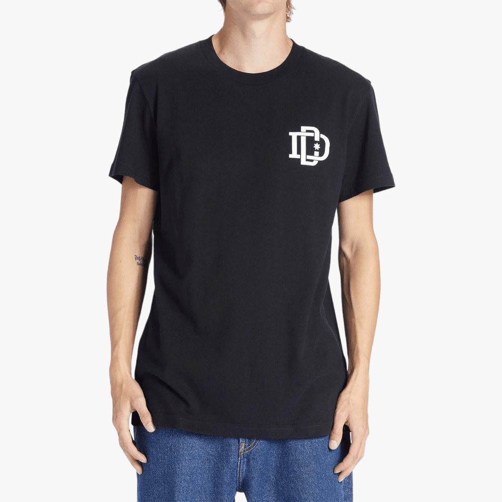 Dc Mens Rugby Chest Short Sleeve Tee Black | DC