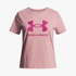 Under Armour Girls Big Logo Short Sleeve Tee 673 Pink | Under Armour