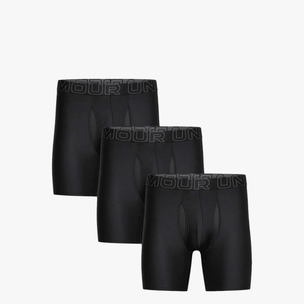 Under Armour Mens Tech 6 Print Solid Boxer Brief Print Solid 001 Black | Under Armour