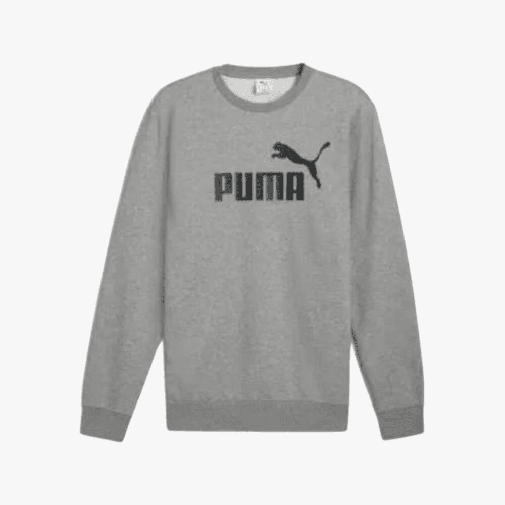 Puma Mens Ess Big Logo Fleece Sweater Grey | Puma