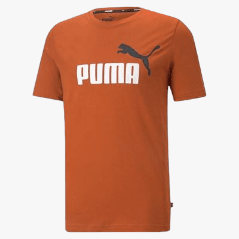 Puma Mens Ess+ 2 Col Logo Short Sleeve Tee Chestnut | Puma