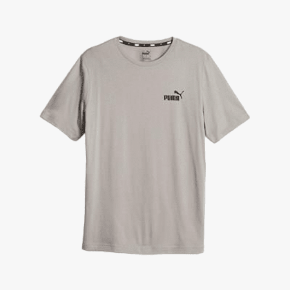 Puma Mens Ess Small Logo Short Sleeve Concrete | Puma