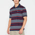 Jeep Mens Yd Stripe Short Sleeve Golfer Elemental Blue Jeep