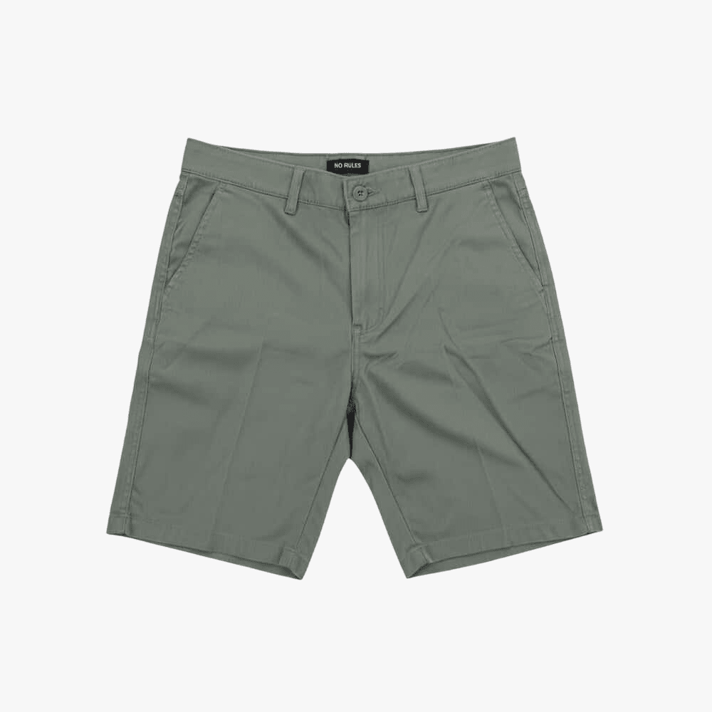 No Rules Mens Stretch Chino Shorts Fatigue | No Rules