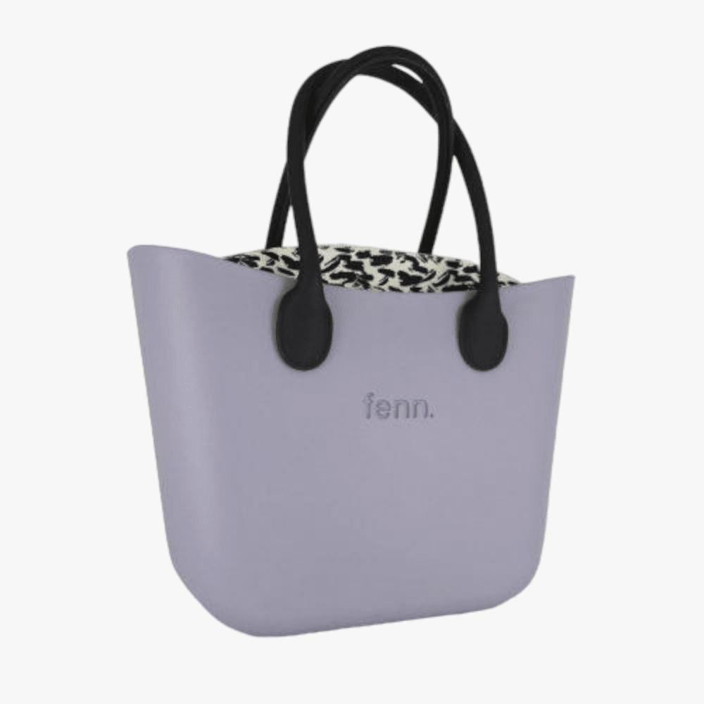 Fenn Lilac Original Handbag Black H0 Handle P47 Inner Silver Zip | Fenn