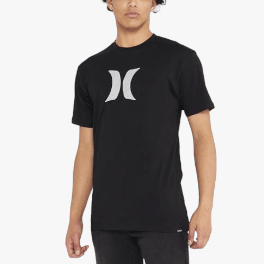 Hurley Mens Icon Classic Short Sleeve Heather Black Black | Hurley