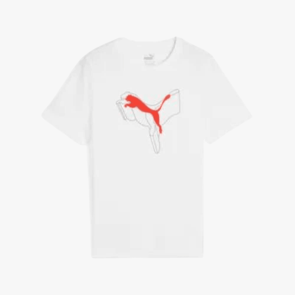 Puma Boys Ess+ Logo Lab Graphic Short Tee White | Puma