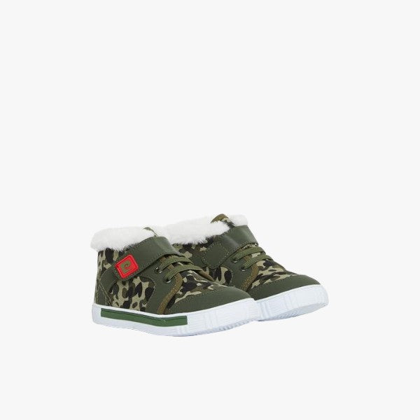 Pierre Cardin Infant Boys Koala Hi Top Sneaker Camo Green