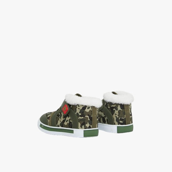 Pierre Cardin Infant Boys Koala Hi Top Sneaker Camo Green