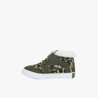 Pierre Cardin Infant Boys Koala Hi Top Sneaker Camo Green