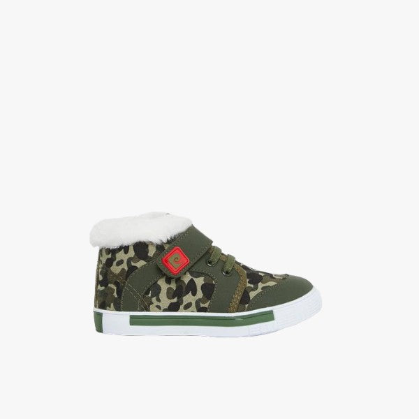 Pierre Cardin Infant Boys Koala Hi Top Sneaker Camo Green