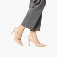 Pierre Cardin Women's Lea 1 Patent Heel Natural | Pierre Cardin