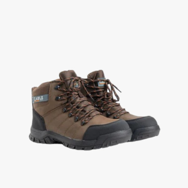 Cable Safety Zinc Steel Toe Safety Boot Dark Brown