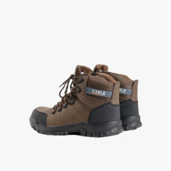 Cable Safety Zinc Steel Toe Safety Boot Dark Brown