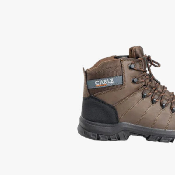 Cable Safety Zinc Steel Toe Safety Boot Dark Brown