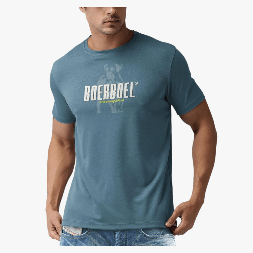 Boerboel Mens Premium Cotton Short Sleeve Tee Airforce Blue | Boerboel