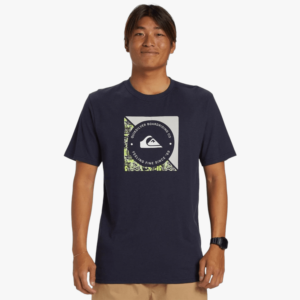 Quiksilver Mens Boardshort Linked Short Sleeve Tee Navy Blazer | Quiksilver