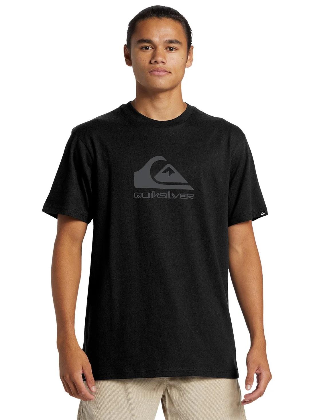 Quiksilver Mens Corp Logo Short Sleeve Tee Black