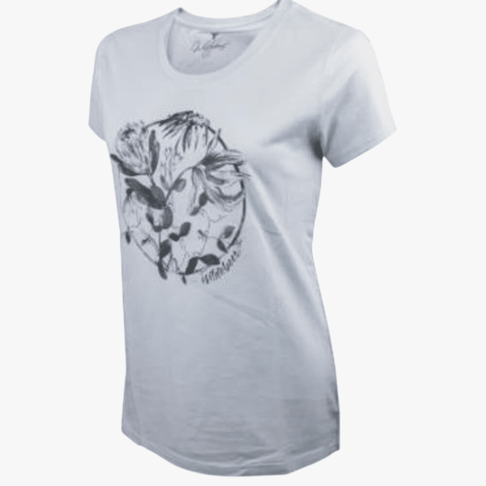 Wildebees Womens Wild Flower Wreath Short Sleeve Tee Dewkist | Wildebees