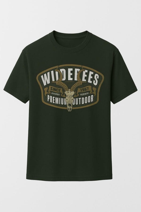 Wildebees Mens Kudu Skull Tee Fatigue | Wildebees
