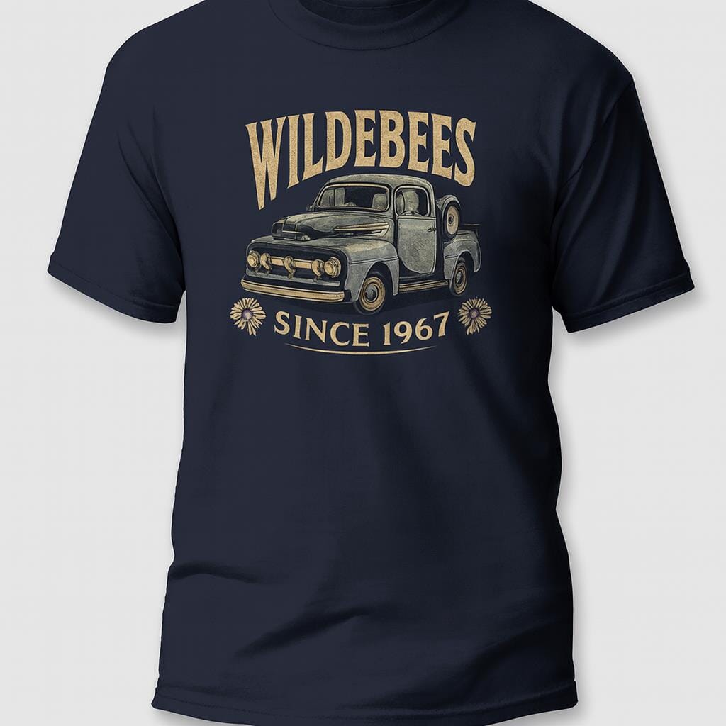 Wildebees Mens Farm Truck Tee New Navy | Wildebees