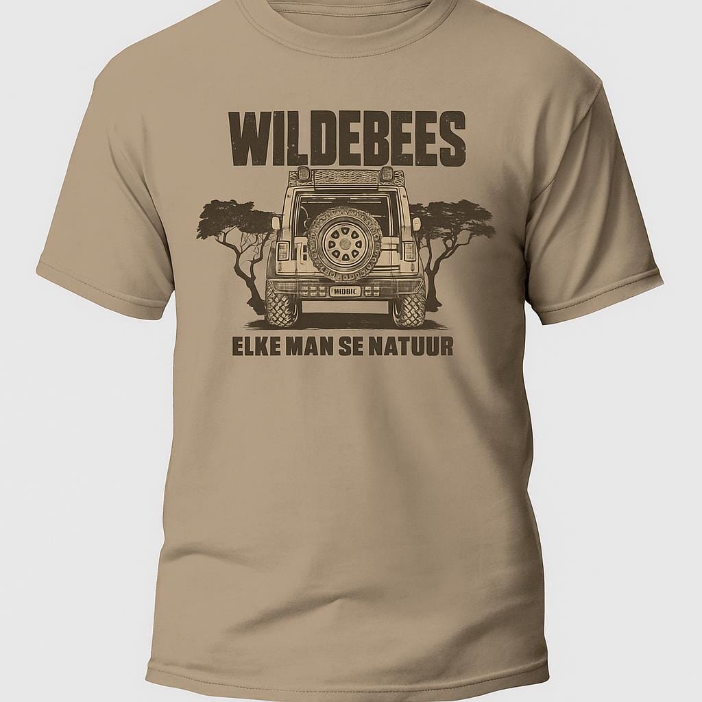 Wildebees Mens Afrika Ride Tee Desert Sand | Wildebees