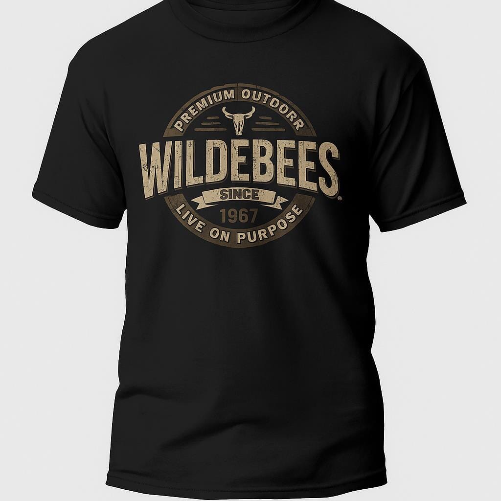 Wildebees Mens Retro Sign Tee Black | Wildebees